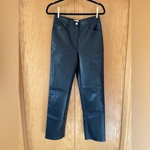Aritzia Wilfred THE MELINA Faux Leather Pant, Black, Size 6, Barely Worn
